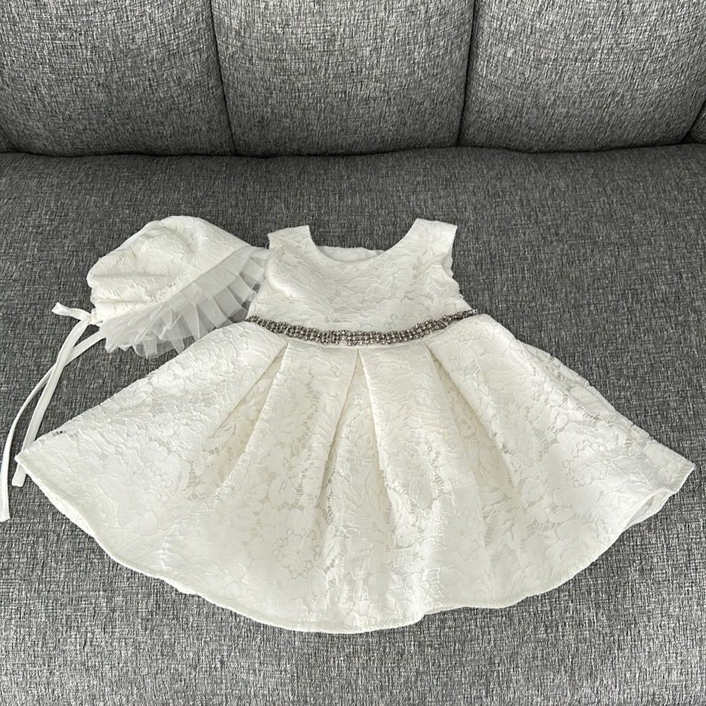 Baby Girls Dress Infant Princess Christening Baptism Party Formal 6/12 M…